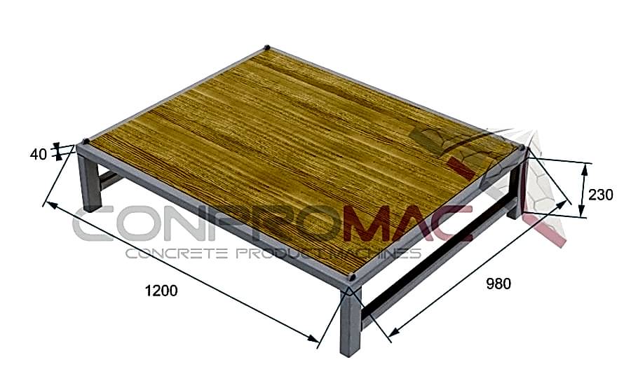 Profil Ayaklı Tahta Palet 1200 x 980