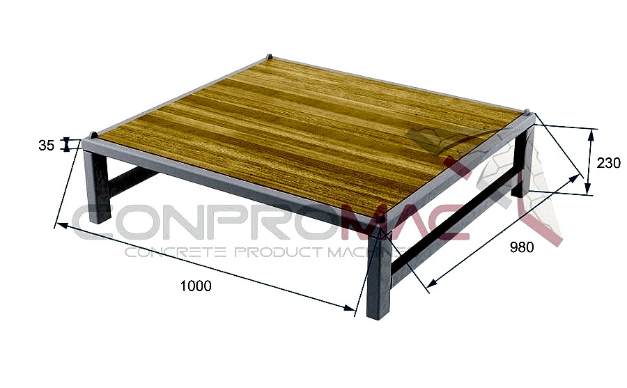 Profil Ayaklı Tahta Palet 1000 x 980